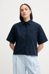 Tommy Hilfiger pamut ing galléros, sötétkék, relaxed, WW0WW44717 - sötétkék 44