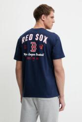 Nike pamut póló Boston Red Sox sötétkék, nyomott mintás, 01AY-44B-BQ-32K - sötétkék M
