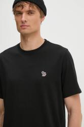 PS Paul Smith pamut póló fekete, férfi, sima, M2R. 011R. KZEBRA - fekete XXL