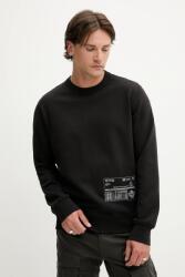 G-Star RAW pamut melegítőfelső fekete, nyomott mintás, D26284-D970 - fekete M