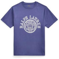Ralph Lauren pamut póló sötétkék, nyomott mintás, 323971317002 - sötétkék 136-138