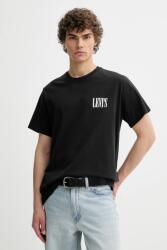 Levi's pamut póló bézs, nyomott mintás - fekete M
