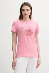 Guess pamut póló rózsaszín, E5GI03 K8G01 - rózsaszín M