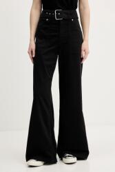 HUGO Blue nadrág fekete, magas derekú széles, 50548143 - fekete 36