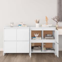 vidaXL 2 db fehér forgácslap tálalószekrény 70 x 41 x 75 cm (3098089)