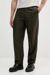 Giorgio Armani nadrág vászonkeverékből zöld, egyenes, XM000655 AF13180 - zöld 32