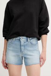 Calvin Klein Jeans farmer rövidnadrág sima, magas derekú, J20J225158 - kék 27