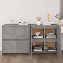 vidaXL 2 db betonszürke forgácslap tálalószekrény 70 x 41 x 75 cm (3098092)