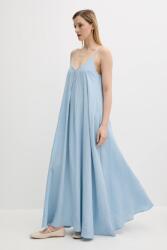 ANSWEAR vászonruha maxi, harang alakú - kék S/M - answear - 28 990 Ft