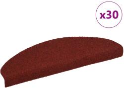 vidaXL 30 db piros öntapadó lépcsőszőnyeg 65x21x4 cm (3365659)