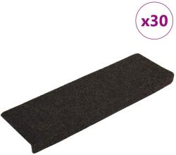 vidaXL 30 db sötétszürke öntapadó lépcsőszőnyeg 65x21x4 cm (3365697)