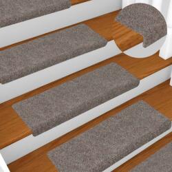 vidaXL 15db tűvel lyuggatott puncsszínű szövet lépcsőszőnyeg 65x21x4cm (326190)