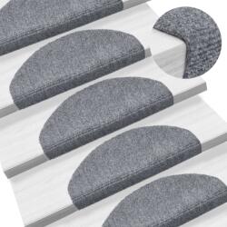 vidaXL 15 db világosszürke öntapadós lépcsőszőnyeg 65x21x4 cm (132699)