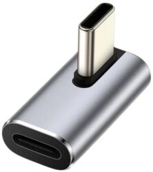  Adapter Tech-Protect Ultraboost Aa03 - Type-C / Type-C (USB-C) porttal, 90°-ban elfordított, szürke