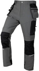 NEO TOOLS Munkásnadrág, Mix&Match, 4 irányú sztreccs, 230g/m2, külső csavarzsebekkel, cordura megerősítésekkel, szürke-fekete, több méretben (81-296-1-L)