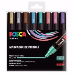 uni Filctoll UNI Posca PC-5M metál színek 8 db/készlet (2UPC5MMETAL8DB)