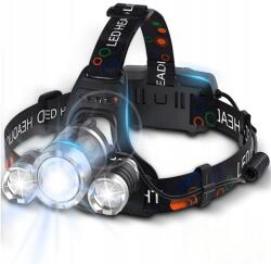 Retoo Extra erős XML-T6 fejlámpa, XPE LED, 4 világítási mód, 2100 Lumen, IPX 3 (E051)