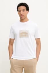 HUGO pamut póló fehér, nyomott mintás, 50544496 - fehér XS