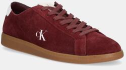 Calvin Klein Jeans velúr sportcipő LOW PROFILE CUPSOLE SU - burgundia Férfi 44
