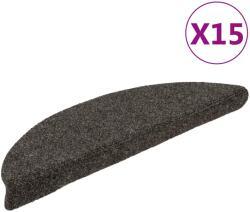 vidaXL 15 db antracit tűlyukasztott öntapadó lépcsővédő 56 x 17 x 3 cm (322352)