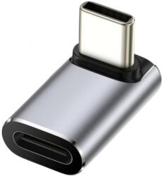 Tech-Protect Ultraboost Aa02 adapter - Type-C / Type-C (USB-C) porttal, 90°-ban elfordított, szürke