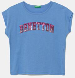 Benetton gyerek pamut póló 3I1XC10P1 - kék 150