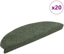 vidaXL 20 db zöld öntapadó lépcsőszőnyeg 65x21x4 cm (3365654)