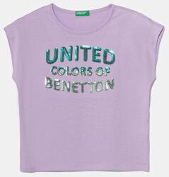 Benetton gyerek pamut póló lila, 3I1XC10P1 - lila 140