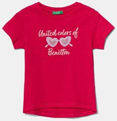 Benetton gyerek pamut póló rózsaszín, 3I1XG10JB - rózsaszín 104 - answear - 6 290 Ft
