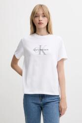 Calvin Klein Jeans pamut póló fehér, LV047B865G - fehér S