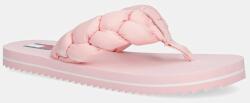 Tommy Jeans flip-flop BRAIDED THONG BEACH SANDAL rózsaszín, lapos talpú, EN0EN02877 - rózsaszín Női 41