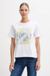 Pepe Jeans pamut póló fehér, PL506108 - fehér XS