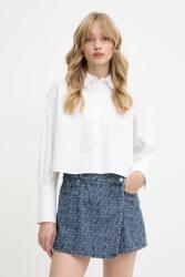 Giorgio Armani pamut ing galléros, fehér, relaxed, XW000494 AF12812 - fehér M