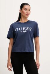 Guess pamut póló CLEMATIS sötétkék, V5GI09 K9RM1 - sötétkék S