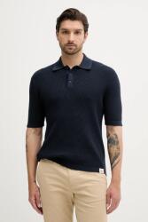Calvin Klein Jeans pamut póló sötétkék, sima, LV04RC306G - sötétkék XS