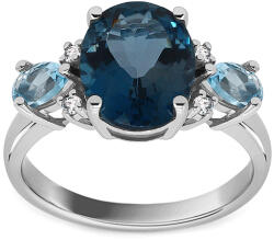 Fehérarany gyűrű london bleu topázzal 3, 9 ct DIHU089A
