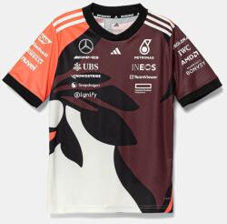 Adidas gyerek póló MERCEDES bordó, mintás, JZ6209 - burgundia 140