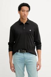 HUGO BOSS pamut hosszúujjú fekete, sima, 50542578 - fekete M