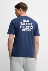 New Balance pamut póló sötétkék, nyomott mintás, MT51526NNY - sötétkék XL
