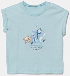 Benetton baba pamut póló nyomott mintás, 3I1XA106A - kék 74