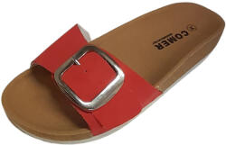 COMER Piros Pántú Gumis Talpú Papucs-37 (SAR26-P37)