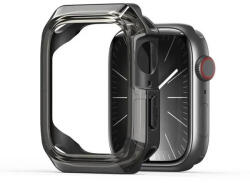Apple Watch 10 (46 mm), Műanyag + szilikon védőkeret, szíj nélkül, közepesen ütésálló, Dux Ducis Tamo, átlátszó/fekete