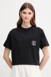 Calvin Klein Jeans pamut póló fekete, LV047B847G - fekete L