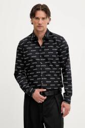 HUGO BOSS pamut ing galléros, fekete, slim, 50545349 - fekete XL