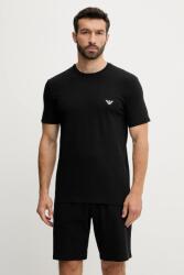 Emporio Armani Underwear pizsama fekete, nyomott mintás, EM000400 AF10772 - fekete S