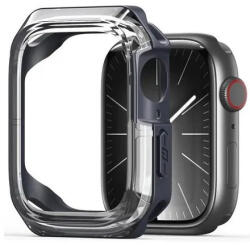 Apple Watch 10 (42 mm), Műanyag + szilikon védőkeret, szíj nélkül, közepesen ütésálló, Dux Ducis Tamo, átlátszó/sötétkék