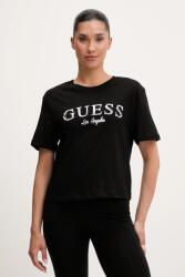 Guess pamut póló CLEMATIS fekete, V5GI09 K9RM1 - fekete XL