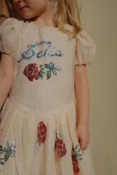 Konges Sløjd ruha RHW X KS BELLA DRESS bézs, mini, harang alakú, Rosie Huntington Whiteley KS103588 - bézs 86