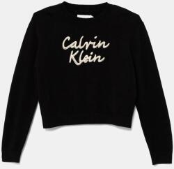 Calvin Klein gyerek pamut pulóver fekete, IG0IG02971 - fekete 164