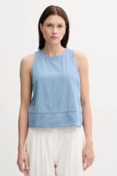 Benetton blúz pamutból sima, 5DHJDH00Q - kék M